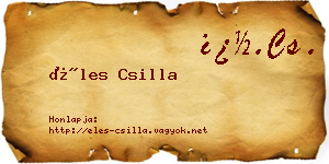 Éles Csilla névjegykártya