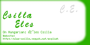 csilla eles business card